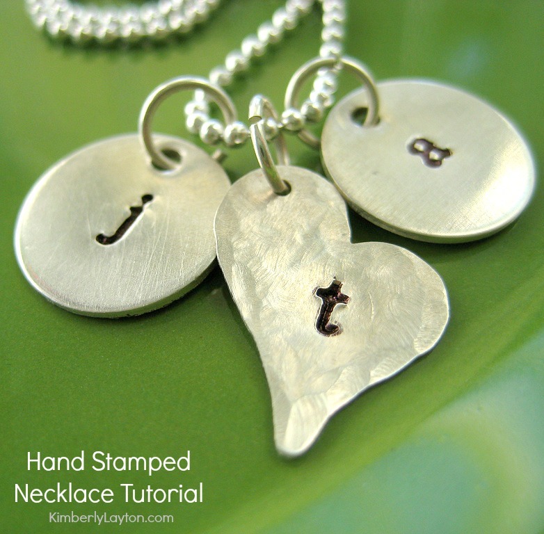 Hand stamped necklace deals
