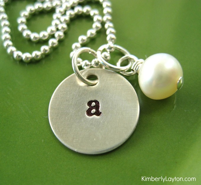 Hand Stamped Necklace Tutorial by Kimberly Layton