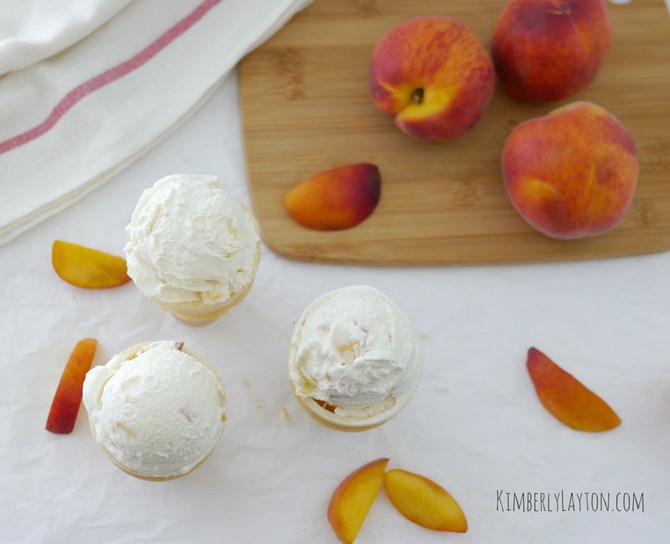 Peach Ice Cream on KimberlyLayton.com